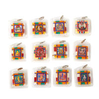 Llavero De Buddhisma Verde Tara Tíbetano Pequeño Colgante De Tangka Decoración Budista Fengshui Para Llaves Figura Miniatura - details 1