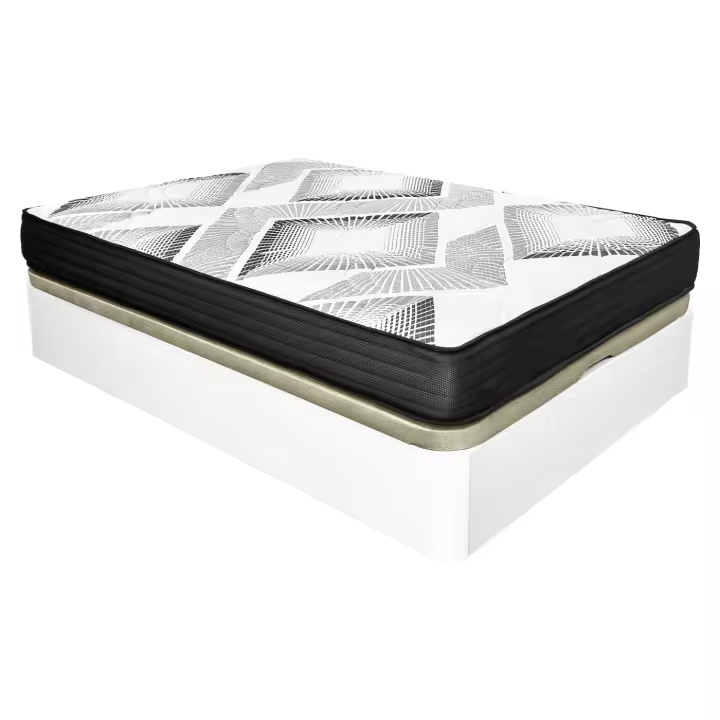 Pack Canapé Abatible de gran capacidad con Colchón viscoelástico con muelles ensacados Eco Box - Altura colchón 21 cm (+-2cm) - Alta calidad - Fabricado en España - Somnia Descanso [Obsequio Almohadas] [Envío y Montaje incluidos] - 1