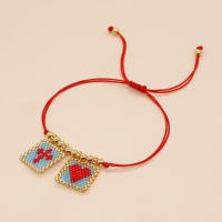 Pulsera Ajustable Bohemia Go2Boho Con Cordón Y Cuentas De Corazón Y Cruz Joyería Hecha a Mano Para Mujer Accesorios Bohemios - details 2