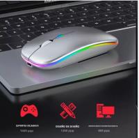Ratón inalámbrico compatible con Bluetooth, 2,4 GHz, 1600DPI, recargable por USB, Luz RGB, portátil, ordenador portátil, PC, Macbook, Juego - details 2