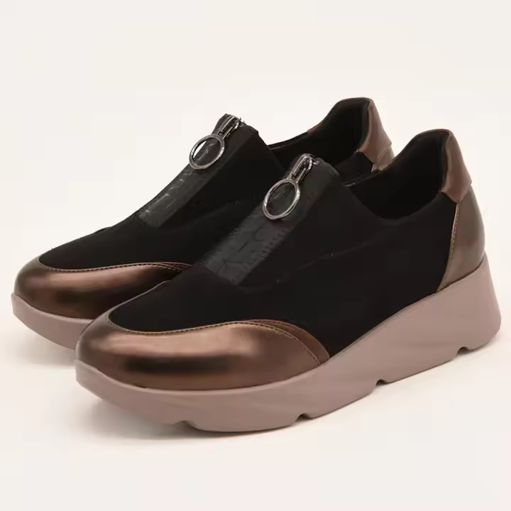 Shoes Zapatos Planos marca Azarey para mujer en color negro - 1
