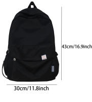 Mochila suave de de gran capacidad para para estudiantes, morral escolar Color sólido hermana, tempo - details 7