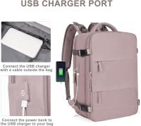 Mochipa de viaje para Mujer, mochipa Grande de viaje homologada para Vuelo para Vueling, EasyJet, mochipa impermeable para portátil de pulgadas Mochipa De Trabajo mochipa de viaje para hombre Zapatos y Puerto USB - details 2