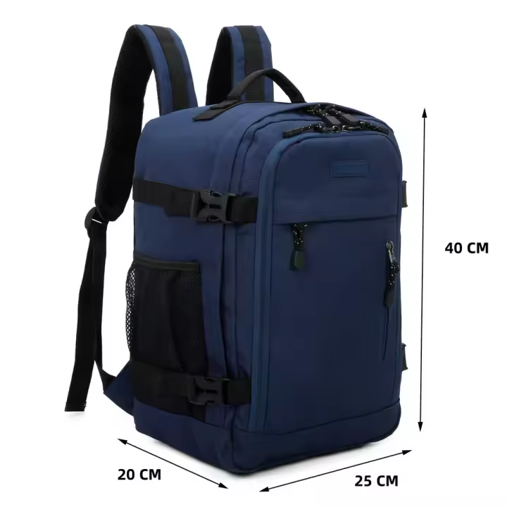 Mochipa De Cabin Ryanair 40x20x25cm (20L) Mochipa De Viaje Impermeable Para Avión Equipo De Mano Resistant Mochila Para Senderismo Escolar Trabajo / Negro/ Azul Marino/ Gris/ Rosa - 1