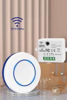 Interruptor De Luz Inalámbrico RF 433MHz 220V 110V 10A Controlado Por Relé Botón Redondo Mini Panel De Pared Control Remoto Para Lámpara LED - details 0