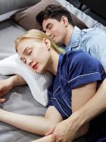 Almohada De Memoria Para Parejas Almohada De Braza Almohada De Viaje Forma Arco Uso En Cama Y Masaje Relleno De Espuma De Memoria - details 0