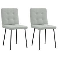 vidaXL Sillas de comedor 2 unidades terciopelo en color Gris oscuro/Amarillo/Crema y más | cómodas modernas ergonómicas para comedor cocina salón hogar - details 4