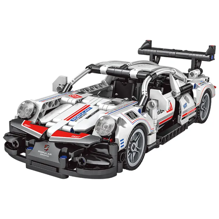 Bloques De Construcción De Coche De Carreras Técnica Super DIY MOC Vehículo Juguetes Para Niños Bloques De Automóvil Con Retroceso - 1