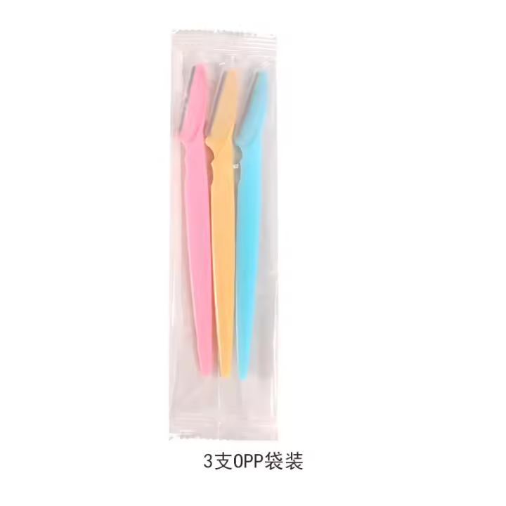 Nueva 3pcs Afeitadora De Cejas Portátil Cuchilla Para Peluca Remoción De Vello Seguridad Para Mujer Maquillaje - 1