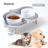 Alfombra De Comida Para Gatos Doble Ajustable En Altura Bebedero De Agua Elevado Suministros Para Perros Y Gatos Jóvenes - details 5
