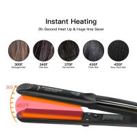 Steampod Hierro De Peluquería Profesional Cerámico Ajustable En Temperatura Con Pantalla LED Viajero PTC Placa Para Cabello Corto Seco Y Humedo 140-230°C - details 3