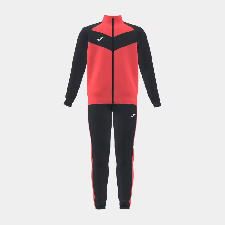 Conjunto de chandal Joma a rayas en negro y coral fluor, modelo (579.119), unisex - 1