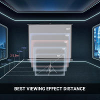HOMCOM Pantalla para Proyector Plegable Manual 84” Pulgadas Pantalla de Proyección Formato 4:3 con Altura Ajustable Cine en Casa Presentaciones Películas 171x131 cm Blanco - details 6