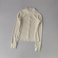 Ropa De Yoga Para Mujer Con Cuello Erguido Y Mangas Largas Impermeable Top De Entrenamiento Deportivo Para Correr - details 1