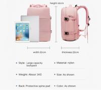 Travel Backpack for Vueling, EasyJet, Ryanair Aircraft Cabin 45x36x20 Waterproof Spacious Carry-On Luggage with Shoe Compartment and USB Port, Multi-Function Anti-Theft Backpack for Travel and Tours (2210-002 2350 D1) - details 2