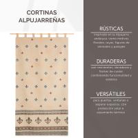 Lanovenanube - Cortina alpujarreña con trabillas FLOR DE LIS Nº52 de 140x260 cm, Cortina de puerta exterior - details 2