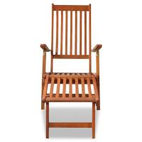 vidaXL Silla de jardín con reposapiés y mesita madera maciza de acacia Modelos de sillón, Sillón ( 2 uds), Armario + mesa Sillas de Exterior Ideal para jardín, playa, piscina, terraza Tumbona Piscina Tumbonas Playa Tumbonas Jardín Exterior - details 1