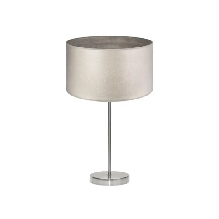 Fabrilamp - Sobremesa Alto Tania 1xe27 Niquel/madera Gris 62x30x30 Cm - 1