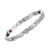Pulsera Magnética Creativa Retro De Moda Con Patrón De Dragón 7mm Ajustable Para Parejas Metal Zinc Aleación Pulsera De Cadena Unisex - details 2