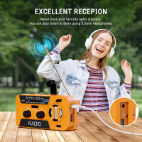 Radio portátil con alarma y generador de manivela de gran capacidad de 2000 mAh, linterna solar para acampar, Radio por Internet para uso en exteriores. - details 7