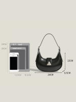 Nueva Bandolera De Mujer De Moda En Forma De Creciente Ligera Y Sólida Bolso De Hombro Único Cruzado De PU Con Lining De Poliéster - details 8