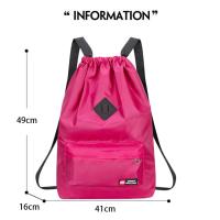 Mochila Estudiante Para Mujer Con Cordón Impermeable Gran Capacidad Moda INS Bolsa De Viaje Mochila Escolar Casual Sin Estampado - details 0