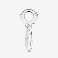 Charm colgante Pandora con doble corazón dividido - Momentos compatibles - Joyería para mujer - Regalo para ella - Hecho en plata de ley y esmalte，Incluye Caja Original - details 1