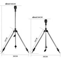 Juego De 1 Riega Rotatoria De 360 Grados Con Tripode Para Jardín Y Césped Soporte Telescopio Con Cabeza De Riega En Tripode Acero Inoxidable - details 8