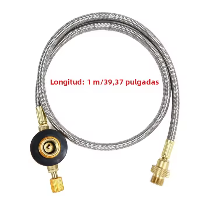 Adaptador De Gas Para Estufa De Camping Al Aire Libre Conversor De Estufa En Dos Partes Accesorios Para Cocina Y Picnic En Camping Material De Aluminio - 1