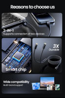 Cable De Carga Rápida 2 En 1 PD 60W USB C a Tipo C Y Lightning Para iPhone15 16 Samsung QC 3.0 Cargador De Móvil Con Corriente Máxima De 5A - details 1