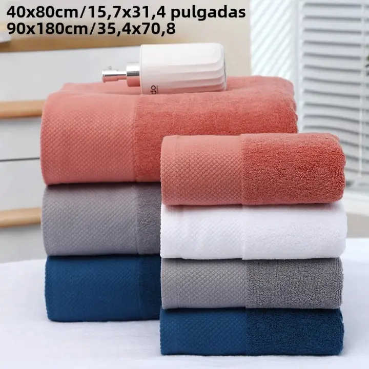 Toalla De Baño Grande 90x180cm De Algodón Puro De Alta Calidad Absorbente Suave Y Gruesa Para Adultos Toalla De Playa Y Hogar - 1