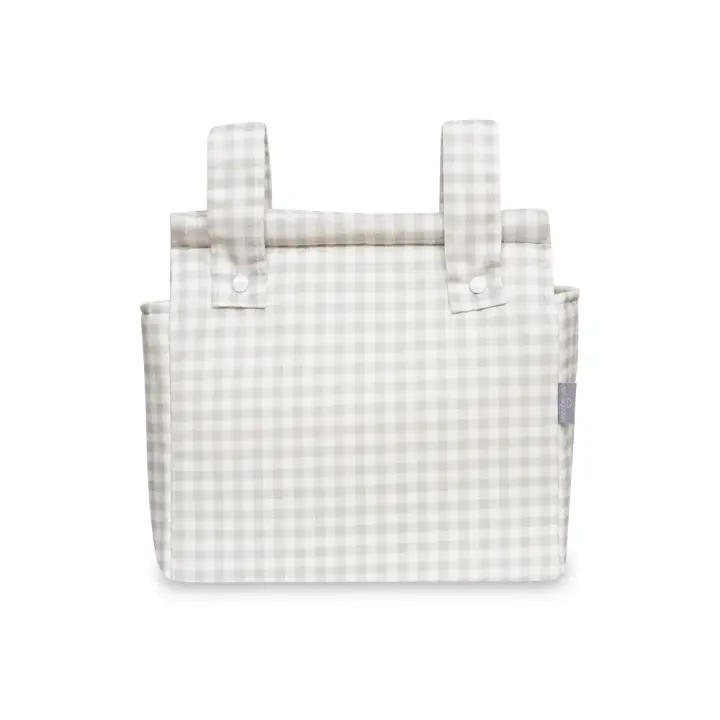 Bolso Talega Vichy para Carrito de Bebé, Color Gris, Don Algodón - 1
