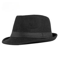 SombreroFedora Para Hombres Y Mujeres Negro Estilo Jazz De Primavera Verano Sombreros De Bolso Decorativos Para Bodas Y Fiestas Material Polyester - details 1
