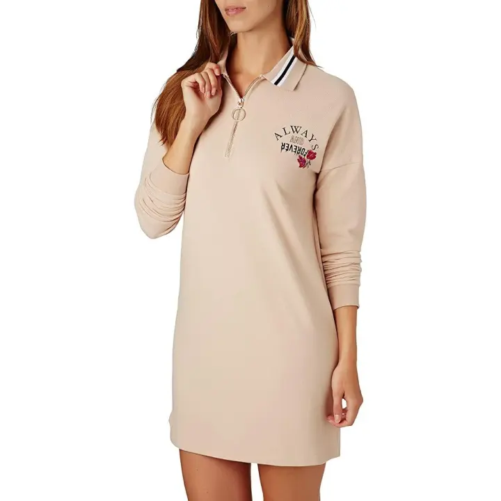 Vestido de Piqué Volcom para Mujer en Color Marrón - Elegante y Cómodo - 1