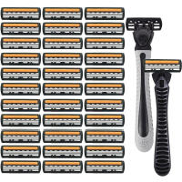 Afeitadora Manual Clásica Para Hombres Cuchilla Tres Capas Antiguo Estilo Ajuste De Corte Antiarrugas Cuchilla Suelta - details 0