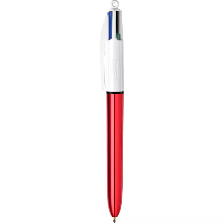 BIC 4 Colores Shine Bolígrafos Punta Media (1,0 mm) - Diseño Rojizo - 1
