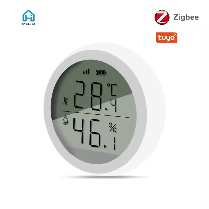 Termómetro Inteligente Tuya ZigBee Para El Hogar Con Sensor De Temperatura Y Humedad Y Pantalla LCD Control Por APP Y Voz Alexa Google Home - 1