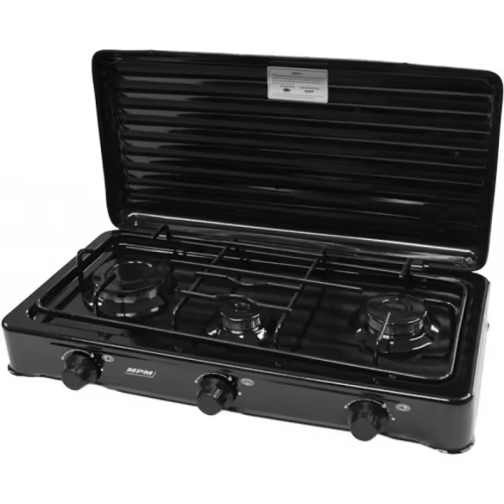 MPM SMILE-KN-03/1KB hobs Negro Encimera 60 cm Encimera de gas 3 zona(s) - 1
