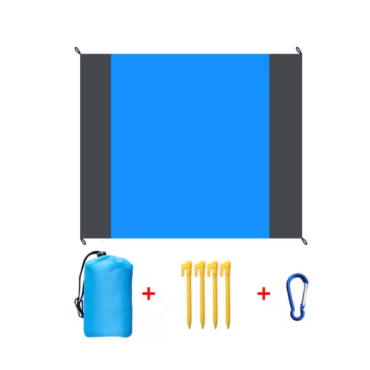 Manta De Playa Impermeable Y Ligera De 200x210cm Sandproof Para Camping Picnic Viajes Senderismo Deportes Matriz De PVC - 1
