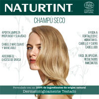 Naturtint Champú Seco, Absorbe el Exceso de Grasa del Cabello, Aporta Volumen, Fácil de Aplicar, Resultados Inmediatos |Cabello Más Manejable, 100% Ingredientes Naturales, ECOCERT, 20g - details 1