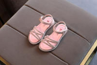 Sandalias Romanas Para Niñas Con Tiras Abiertas Y Color Sólido Alta Top Con Resaltos Vacaciones Nuevas Zapatos Planos Casuales De Verano Para Niños - details 6