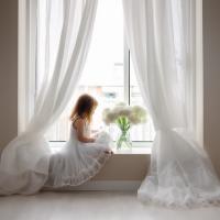 Panel De Cortinas Semi Transparentes Blancas/Oscurecidas Para Niños Para Sala De Estar Y Dormitorio Con Bolso Para Percha Voile De Fiesta - details 17