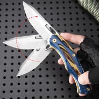 Cuchillo Plegable Táctico Para Campo Y Supervivencia Transformer Cuchillo De Defensa Acero Inoxidable Abertura Rápida Sin Resorte - details 7