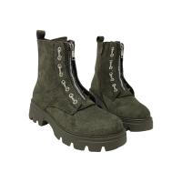 Eva Zorteon- Botín de antelina para  Mujer,  Estilo Militar . Marca TULIPANO . - details 9