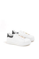 Lyla Wang Zapatillas blancas para mujer con detalles dorados,elegancia casual para el día a día - details 1