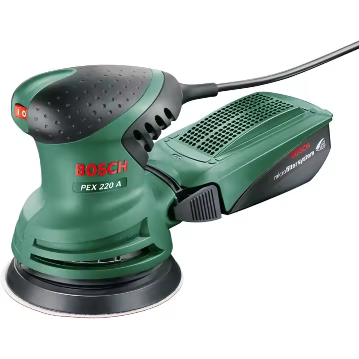 Bosch Home and Garden PEX 220 A - Lijadora excéntrica (220 W, Ø-plato lijador: 125 mm, Microfilter System, Excentricidad: 4 mm) - 1