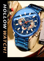 Reloj De Cuarzo Para Hombre BINBOND Marca De Lujo Deportivo Resistente Al Agua Con Dial Decorativo Y Cierre De Seguridad Relogio Masculino - details 11