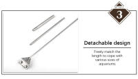 Herramienta De Limpieza Para Tanque De Peces Con Cuchillo Para Eliminar Algas Sin Daño a La Interfaz Interior Fácil Desmontaje - details 4