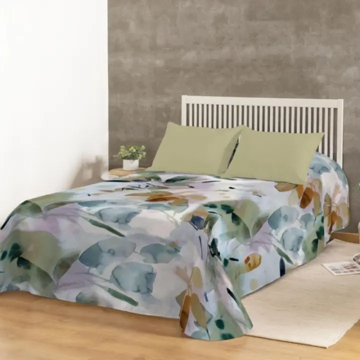 Colcha Bouti ALUYA de Karamelo Home  Primavera-Verano  Microfibra 100%  Incluye Fundas de Cojín  Varios Tamaños - 1
