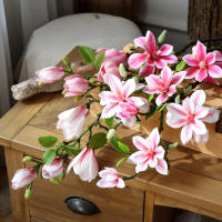 Artificial Magnolia Flower Touch Real Orquidea Para Decoración De Casamiento Fiesta En Casa Centro De Mesa De Comedor Flores Falsas - details 1